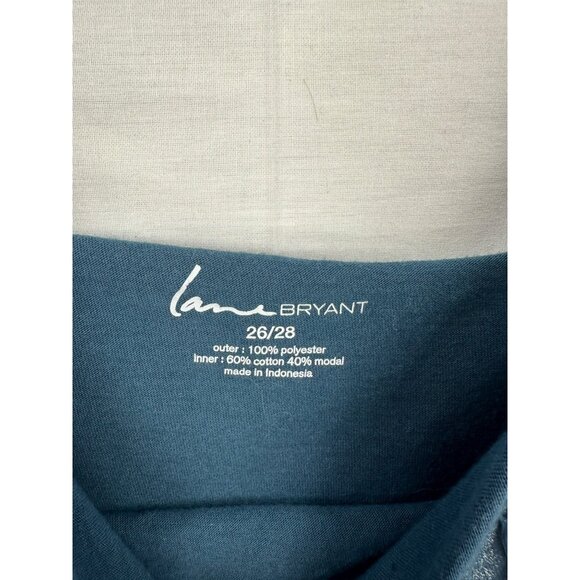 Women's Lane Bryant Camisole Top Metallic Blue 26/28 Girly Flowy‎ - Picture 7 of 8